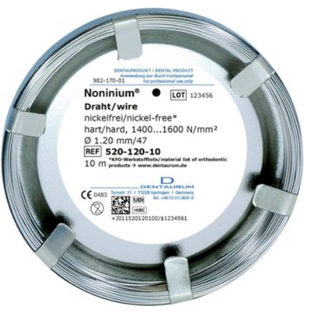 Dentaurum Noninium пров. круглая жесткая, ø1,2 мм, 47