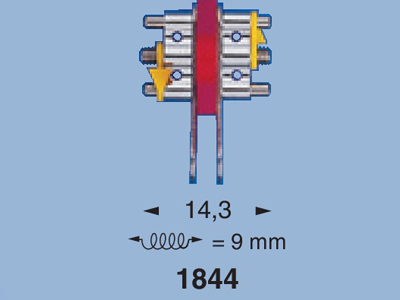 Lewa Micro винт пластинчатый по Симону, корп. 14,3 мм, расш. 9 мм, мод. 1844
