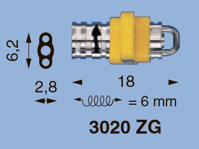 Lewa Micro винт стягивающий, прям. напр., корп. 18 мм, ход 6 мм, мод. 3020 ZG