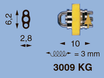 Lewa Micro винт секц., прям. напр., корп. 10 мм, ход 3 мм, мод. 3009 KG