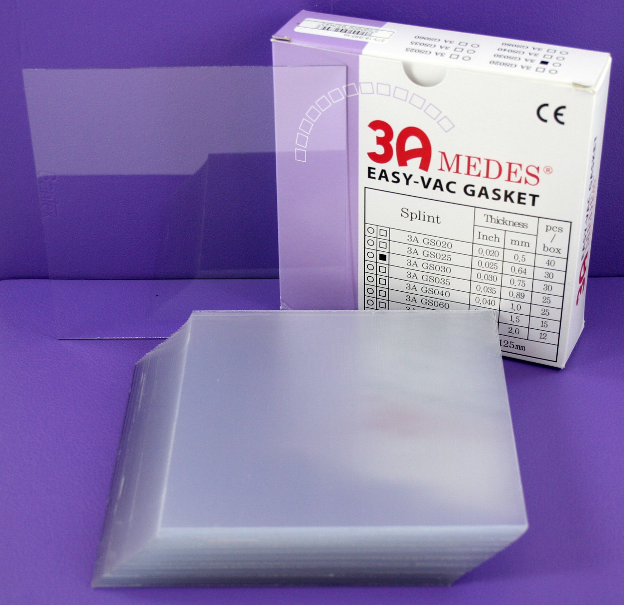 3A Medes EV Gasket пласт. жестк. для шин, кв. 127x127, 0,75 мм, уп.30