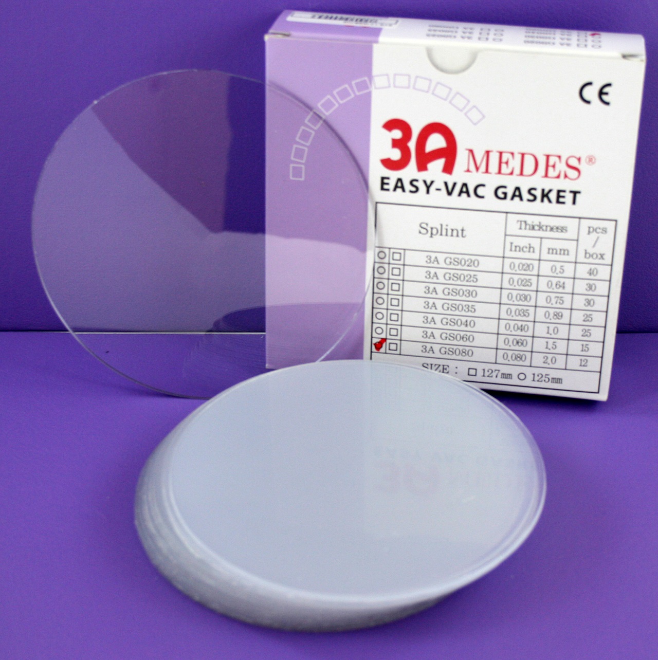 3A Medes EV Gasket пласт. жестк. для шин, кругл. Ø125, 2,0 мм, уп.12