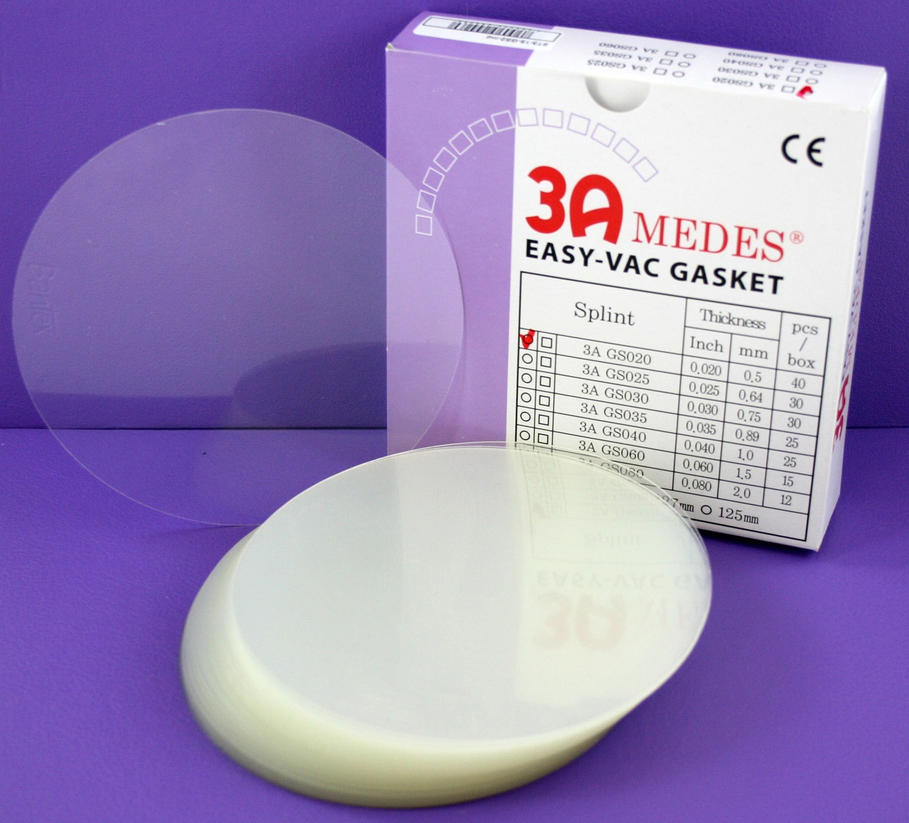 3A Medes EV Gasket пласт. жестк. для шин, кругл. Ø125, 0,5 мм, уп.40