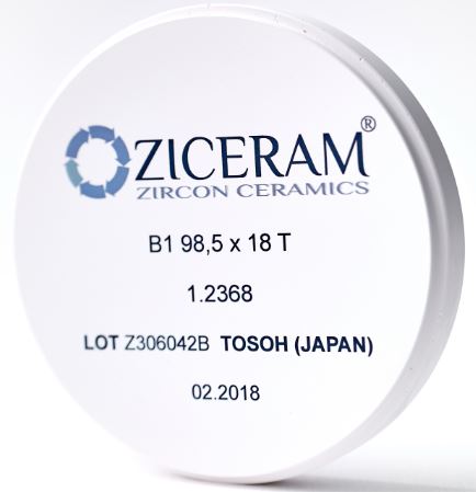Диск ZrO2 TZ Ø98,5x10