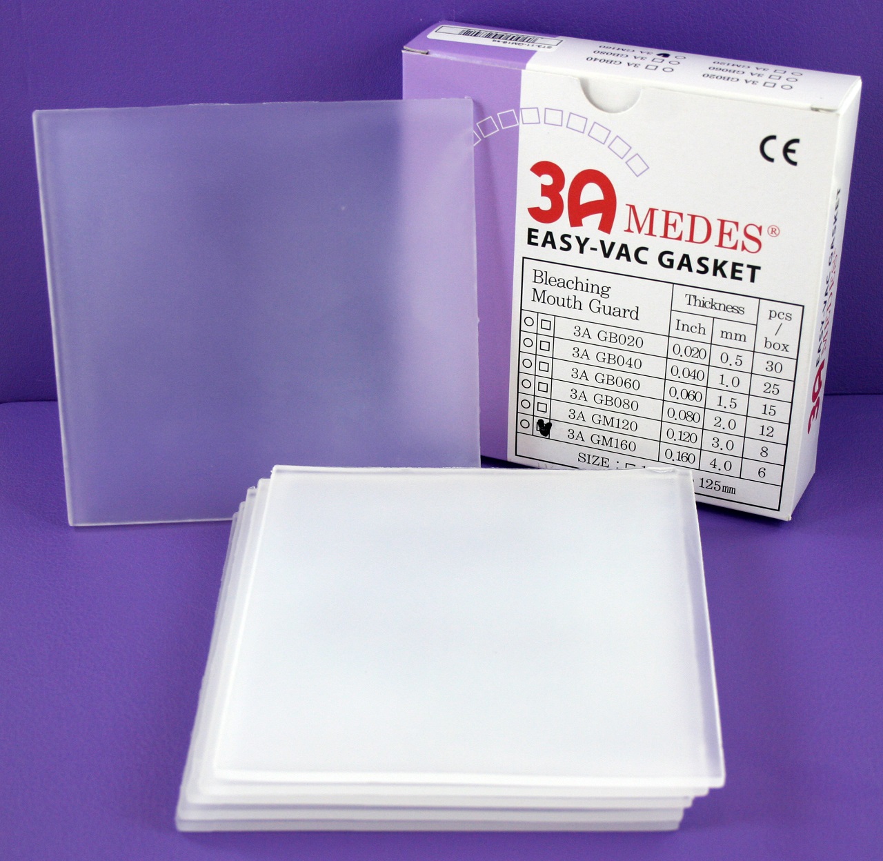 3A Medes EV Gasket пласт. мягк. для защ. капп, кв. 127x127, 4,0 мм, уп.6