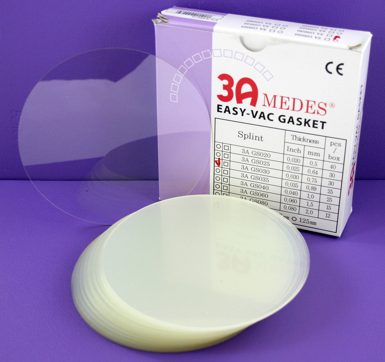 3A Medes EV Gasket пласт. жестк. для шин, кругл. Ø125, 0,75 мм, уп.30